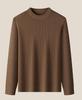 Herrenpullover aus 100 % reiner Wolle, dick gestrickt, Rundhalsausschnitt – warm, weich, bequeme Winter-Basisschicht (2025)