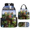 New Virtual World ROBLOX Primary and Secondary School School Bag Children's Backpack Backpack Cartoon Lunch Bag
