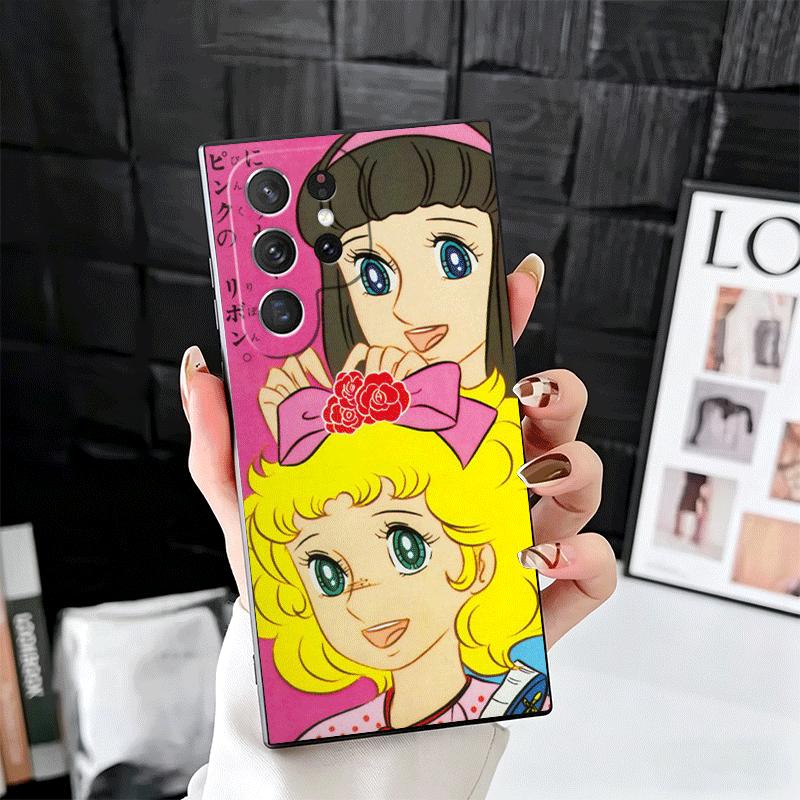 Anime Candy Candy Soft Phone Case for Samsung Galaxy S26 S25 Edge S24 Ultra S23 Plus S22 S21 FE S20 Black Cover Back Shell