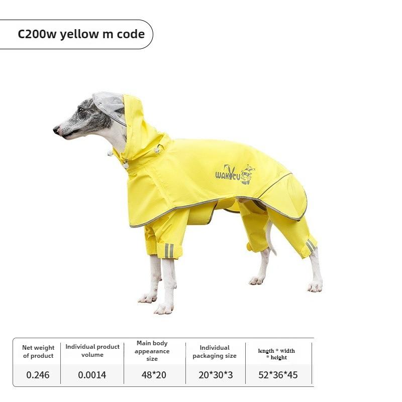 

Large Dog Raincoat Waterproof and Windproof Puppy Raincoat Reflective and Breathable Dog Clothes Adjustable Dogs Supplies