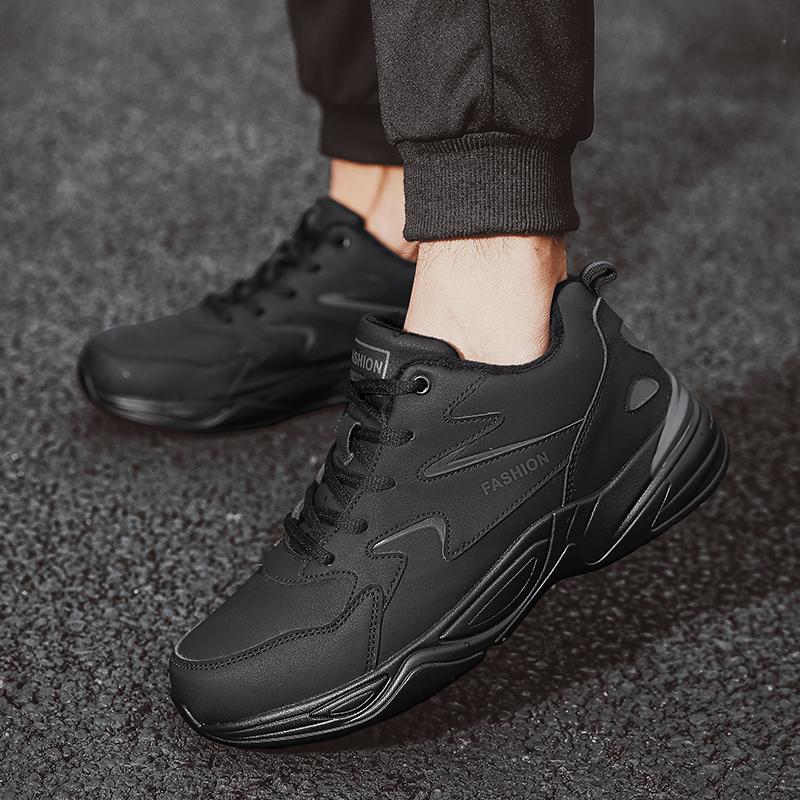 Мужские зимние ботинки Мужские зимние ботинки Зимние теплые кожаные водонепроницаемые — фото 12