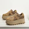Autumn Sports Platform Casual Board Shoes Leather Classic Retro Versatile Forrest Gump Training Shoes Heightening Dad Shoes Women