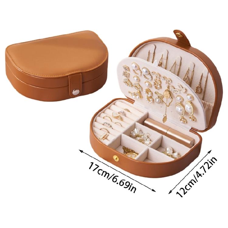 Practical Sturdy Leather Jewelry Container Drawers Home Accessory Portable Decoration for Collectors and Enthusiasts