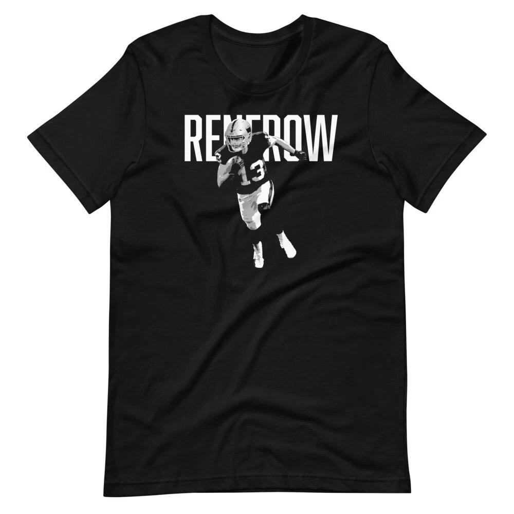 

HUNTER RENFROW Las Vegas Football Fan Art Graphic Tee Unisex 100% Cotton T-shirt Mens Tees Top S разноцветный