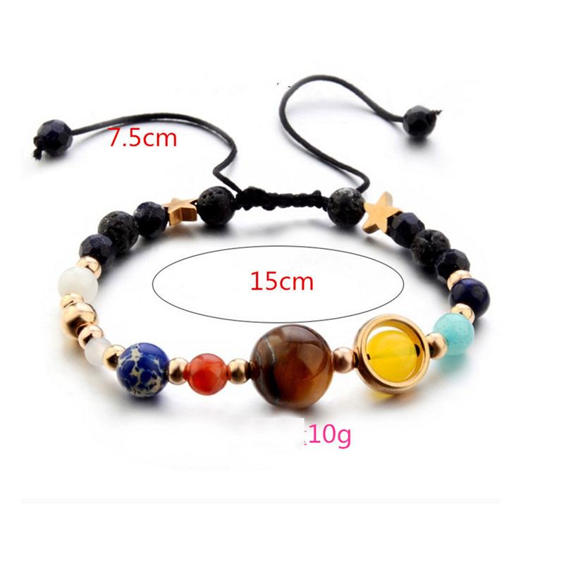 Universe Planets Beads Bangles Bracelets Jewelry Solar System Energy Bracelet