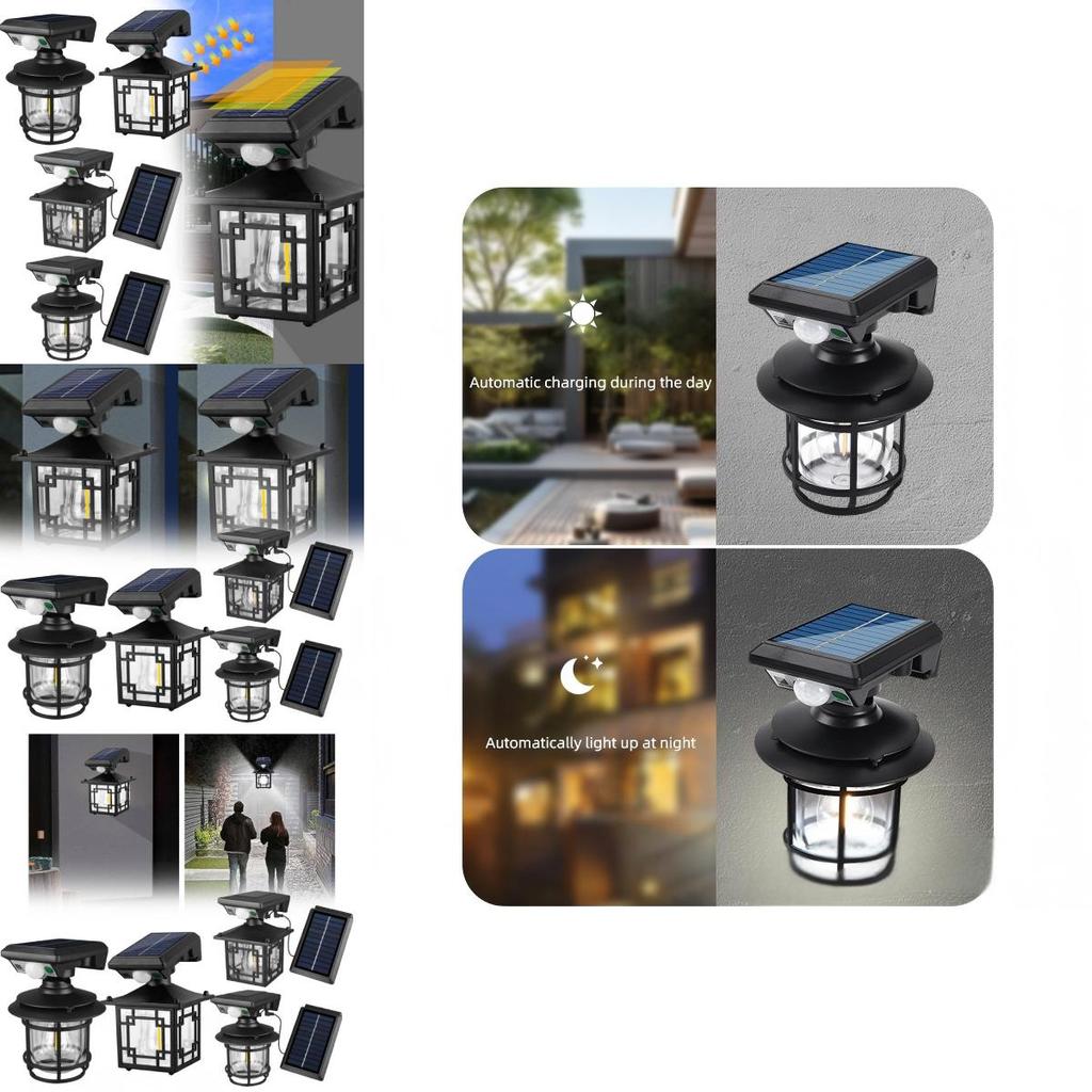 Square Solar Led Wall Lamp With Remote Control For Patio Pathway Lighting