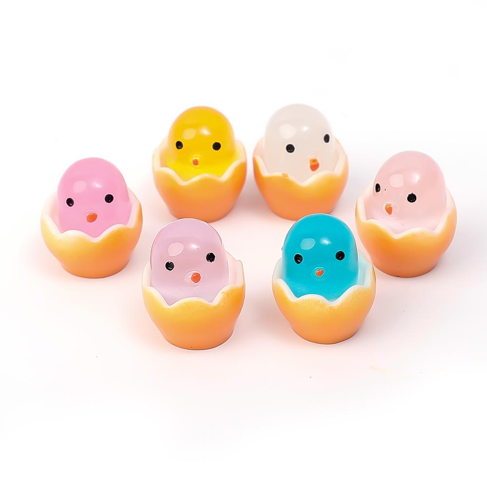 Huhn Dekorative Ornamente Auto Kreativ Harz Leuchtende Krone Leuchten Huhn Spielzeug Geschenke Interieur Niedliche Dekorationen Autozubehör