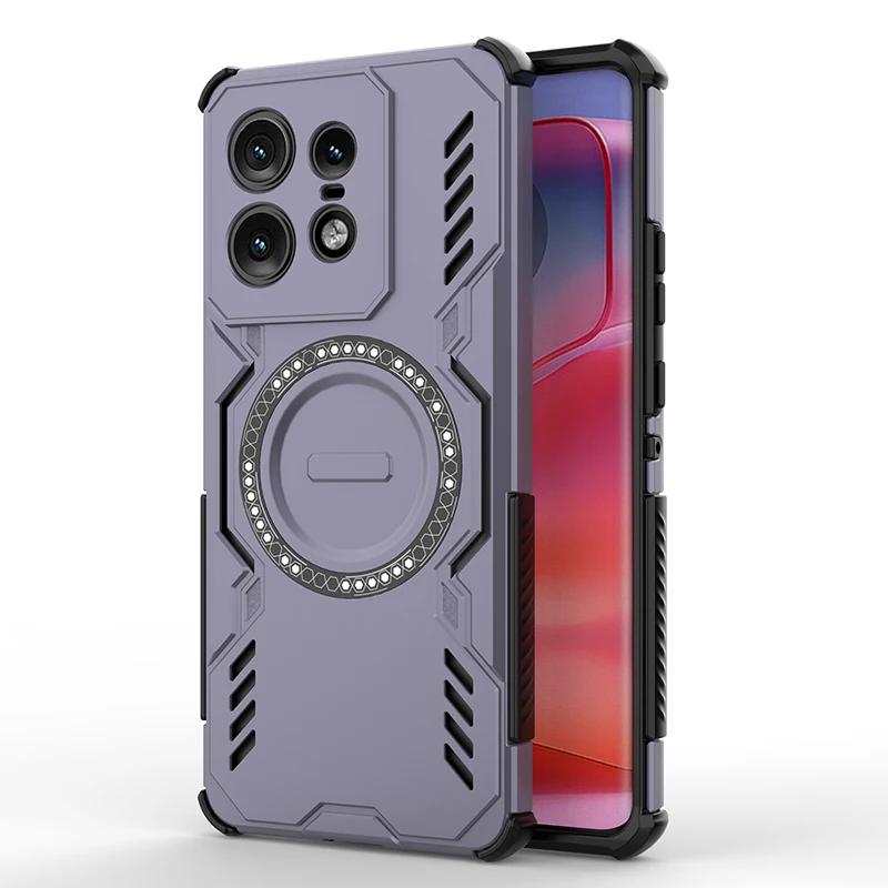 Pancerne etui z odprowadzaniem ciepła, odporne na wstrząsy, magnetyczne etui na Motorola Edge 50 Pro Fusion 40 Neo, poduszki powietrzne w czterech rogach, etui ochronne przed upadkiem