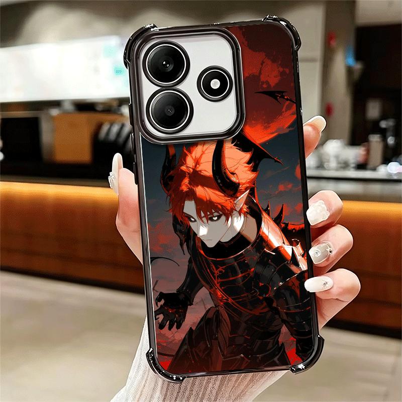 Devil Bad Boy Anime Style Plating Phone Case For Xiaomi Redmi Note 14 15 Pro Plus 13 12 11 11S 11T 10 9S 9 5G Anti-Fall Airabag