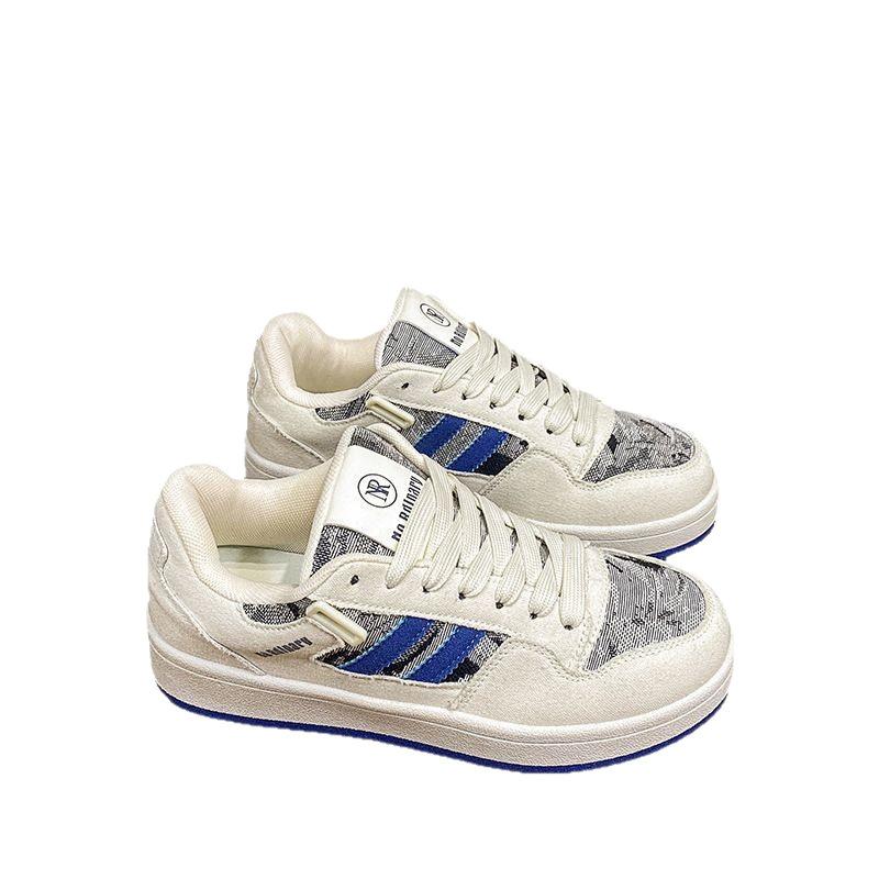 Hongkongský retro džínový designový smysl chlebové boty dámské ins tide 2025 jarní nové všestranné ležérní plátěnky