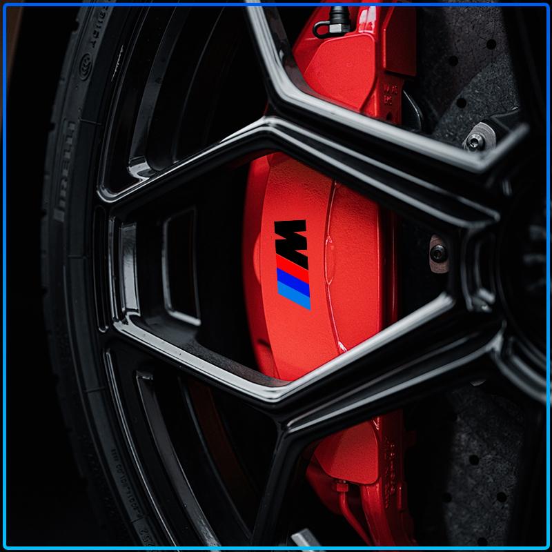 6pcs/Set Sport Car Brake Caliper 3D Sticker Auto Wheel Hub Stickers For BMW E34 E46 E39 E38 E90 E60 E36 F30 F30 F10 E92 E38 E91 G30 G38 M3 M5