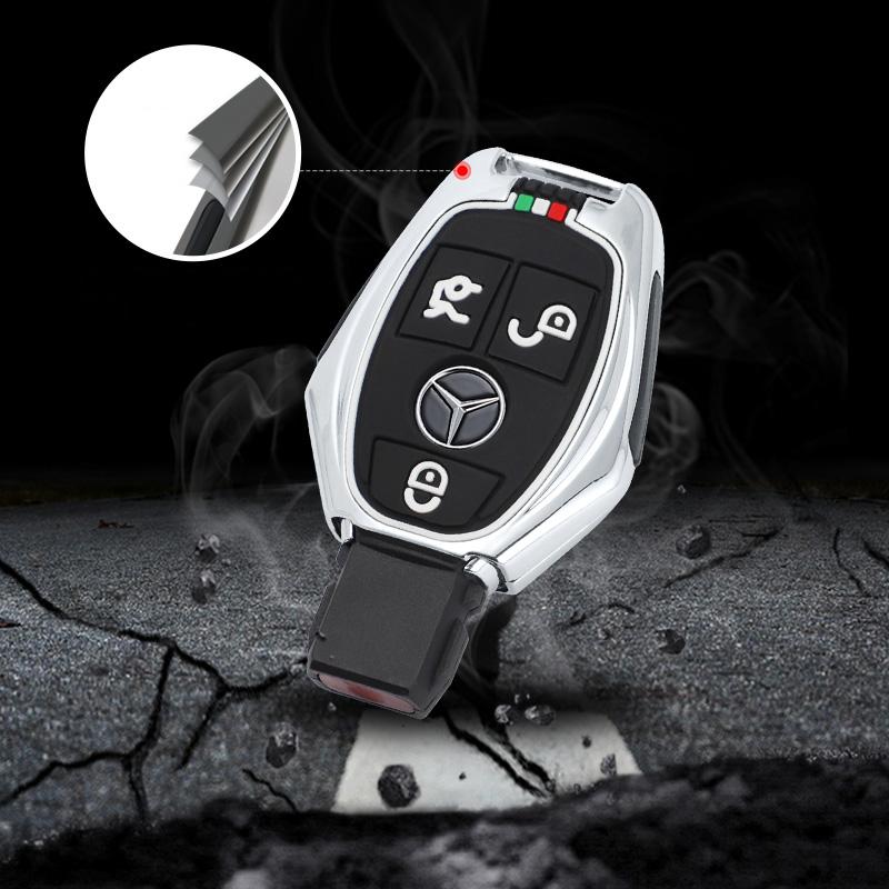 REE4 Car Remote Key Case Cover Alloy Keychain Pendant For Mercedes Benz E C Class W204 W212 W221 X204 W251 Silicone Protective Shell