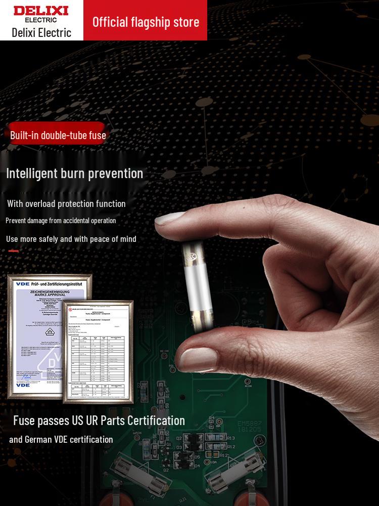 DELIXI Digital High-Precision Multimeter: Anti-Burn, Portable, Smart, Auto, Multipurpose Meter for Electricians.