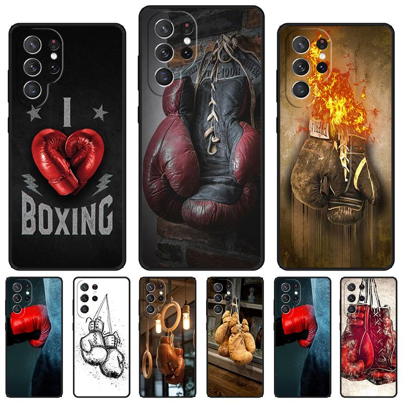 A Boxer wearing Boxing Gloves phone case For Samsung Galaxy S24 S25 S23 S22 Ultra Note 10 20 Plus S20 S21 FE Cover