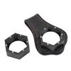 Billiard Chalk Holder Aluminum Alloy Magnetic Hexagonal Portable Pool Cue Chalk Box with Leather Cli