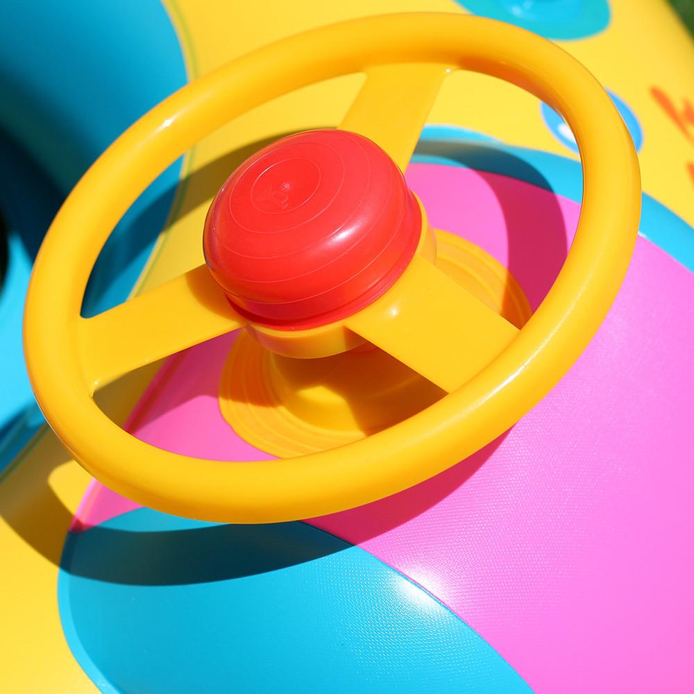 Safe Baby Float Inflatable Baby Swimming Ring Infant Inflatable Wheels Adjustable Sunshade Seat Newborns Swimming Pool Toys
