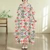 DIMANAF New 2026 Women Plus Size Summer Casual Long Dress Cotton Loose Oversize Maxi Floral Print Beach Sundress