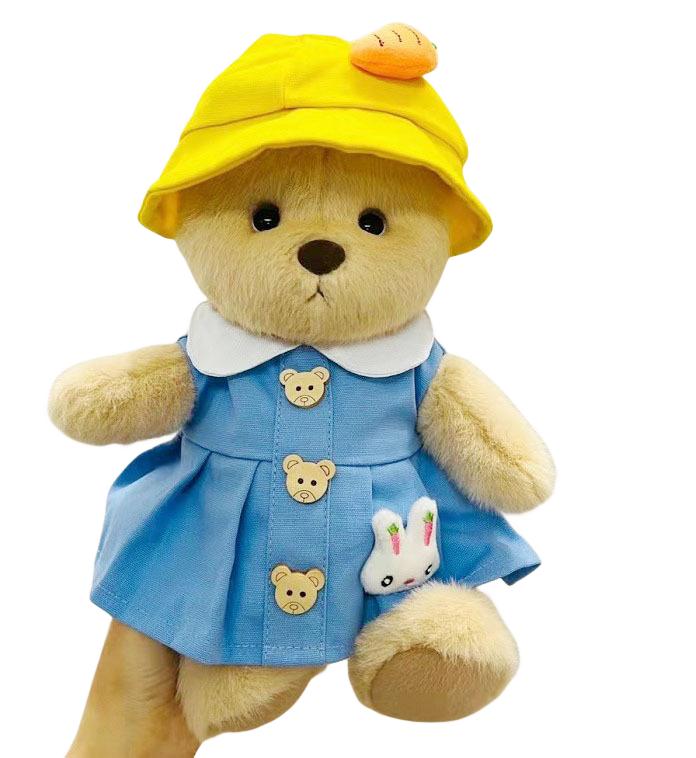 30cm Handmade Teddy Tale Bear Plush Toy Change Dress Baby Crawling Cloth Girl Hug Cuddly Plushie Doll for Girlfriend Gift