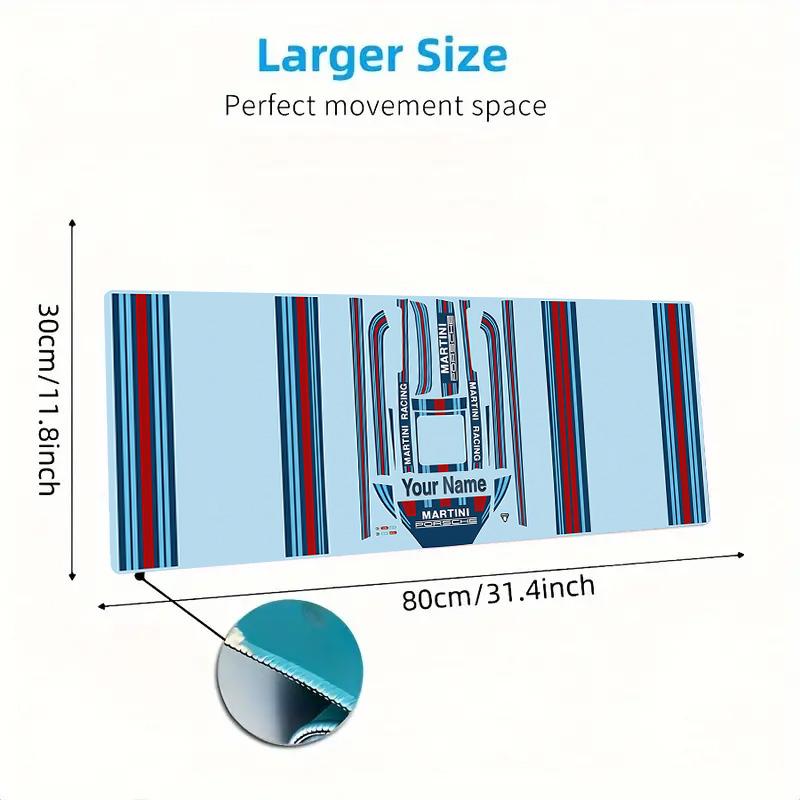 Martini Custom Name Large Size Mouse Pad Large Gaming Table Cushion Non-slip Laptop Tablet Big Mousepad XXL Mat Mini PC Playmat With Lock edge