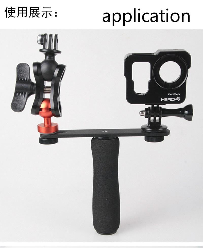 Diving  Light Ball Head Clamp Adapter Ring Light Arm Clip Aluminum Alloy Clip