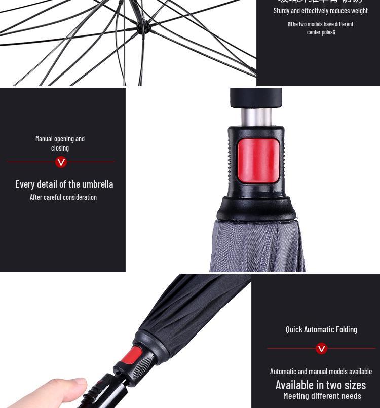 Hands-Free Automatic Double-Layer Car Umbrella for Two