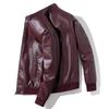 New Men's Spring and Autumn Leather Jackets, Men's Large Size Stand Collar Leather Jackets, Men's Jackets, Casual Motorcycle Wear Leather Jackets