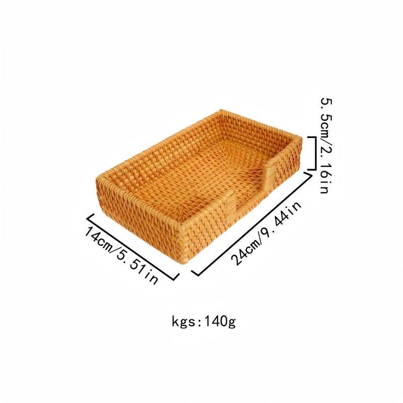 Rattan Woven Rectangular Tissue Box