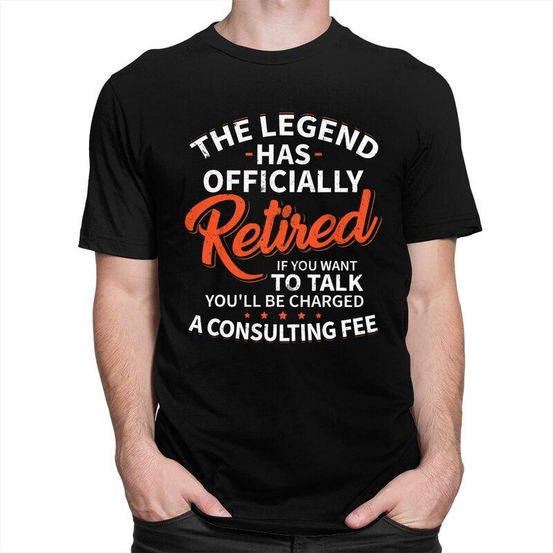The Legend Has Retired Officer Officially Retirement T Shirt for Men Tshirts Short Sleeve Tee Shirt Slim Fit Clothing