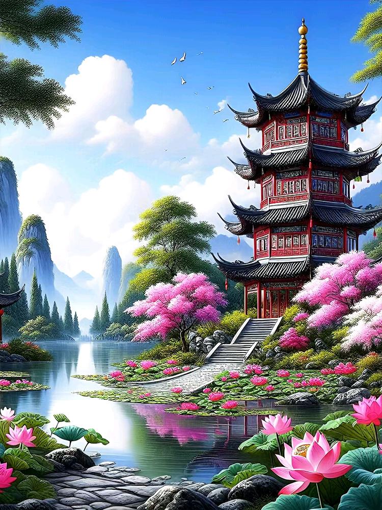 

Алмазная картина Дерево Тауэрский мост 5DDIY Полный круглый квадратный пейзаж Алмазная мозаика Ювелирные изделия Вышитый крест Украшение для дома Full Round 20x30CM