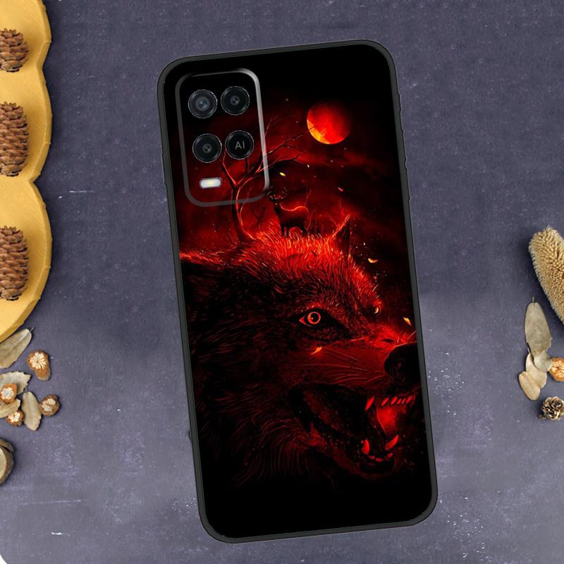 Angry Wolf Phone Case For Oppo A96 A16 A76 A78 A58 A18 A38 A98 A17 A77 A80 A40 A60 A74 A94 A54 A15 A57S
