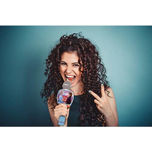 Lexibook MIC240FZ Bezdrátový mikrofon, Design Ledové království, Dětský karaoke mikrofon s měničem hlasu, Kompatibilní s Bluetooth, Autentický