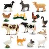 TOYMANY 14PCS Mini Farm Animal Figure Mini Animal Realistic Animal Farm PVC Plastic Birthday Ages 6 and Up Set, Figures, Models, Animals, Toys, Gifts,