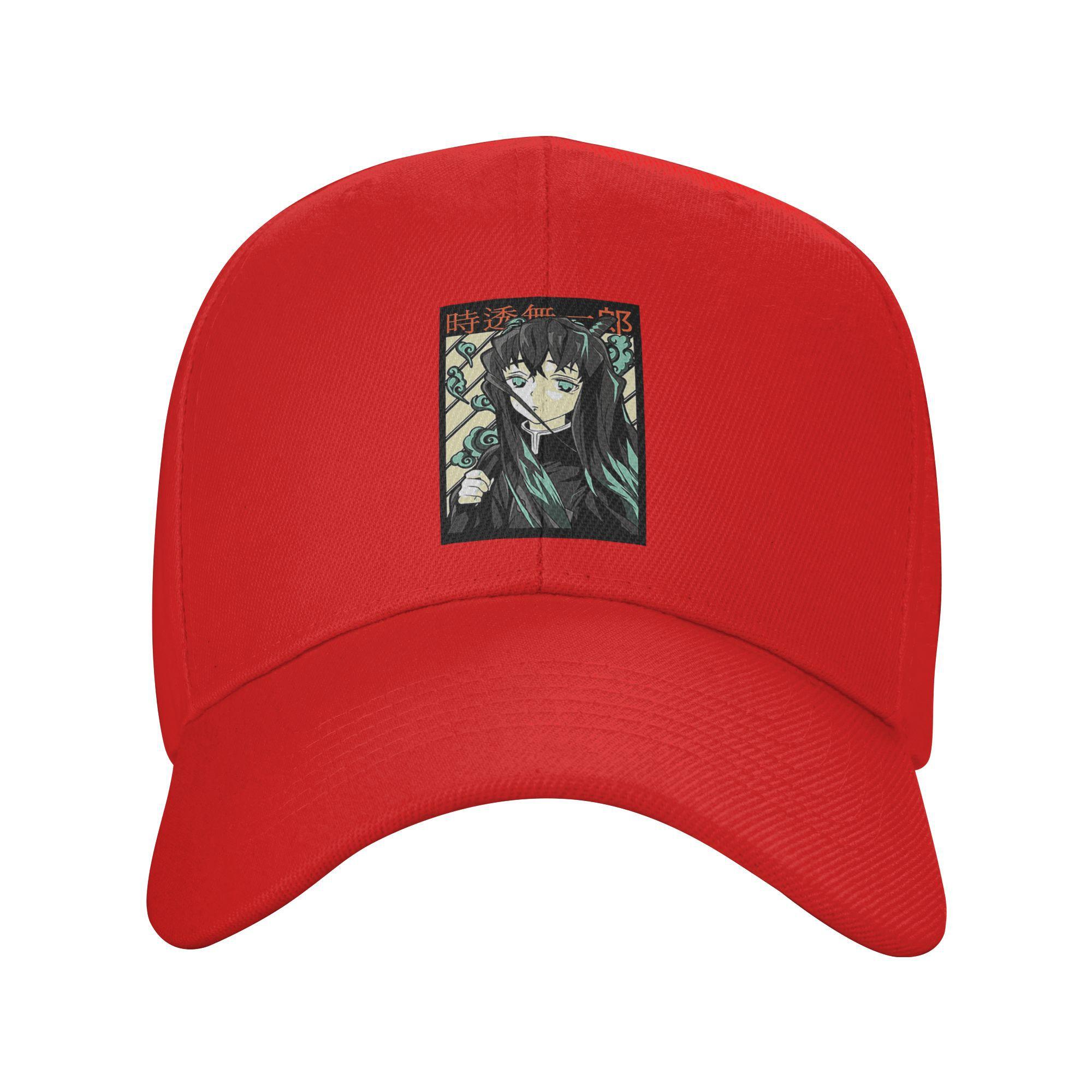 Unisex Baseball Hats Kimetsu no Yaiba Muichiro Tokito Outdoor Streetwear Summer Sports Baseball Caps Hip Hop Cap Casquette Hats One Size