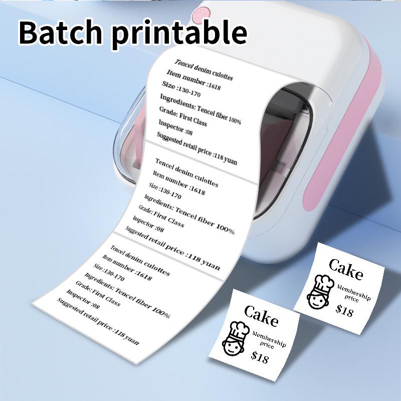 Bluetooth Mini Thermal Label Printer: Portable Inkless for Home & Office