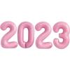 2023 2023 New Year's Eve Holiday Party Supplies Graduation Decoration (Light Pink, 40.64 Cm) Candy Pink Digital Balloon