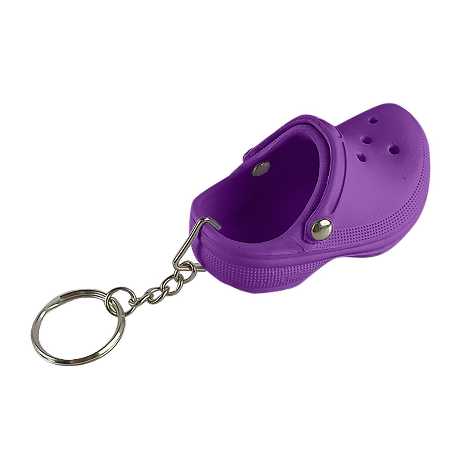 

Брелок для обуви, подвеска для школьной сумки, тапочка, брелок для ключей, подвеска в подарок One Size фиолетовый