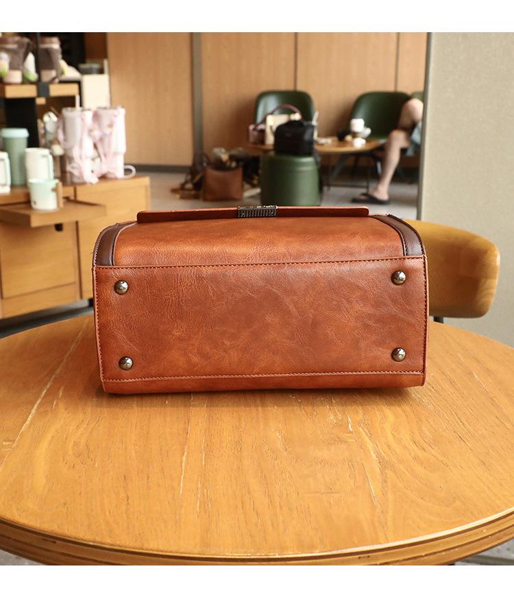 Herbst 2025 Retro Damen Umhängetasche: Weiches pflanzlich gegerbtes Leder, Multifunktional, Großes Fassungsvermögen, Vielseitige Handtasche & Schultertasche