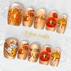Cat Eye Dragon Baby Persimmon Ingots Detachable Nail Art Stickers, New Year Style
