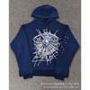 Sp1der Rapper YoungThug Same Foam Letter 555555 Couple Hoodie Pink Sweatshirt
