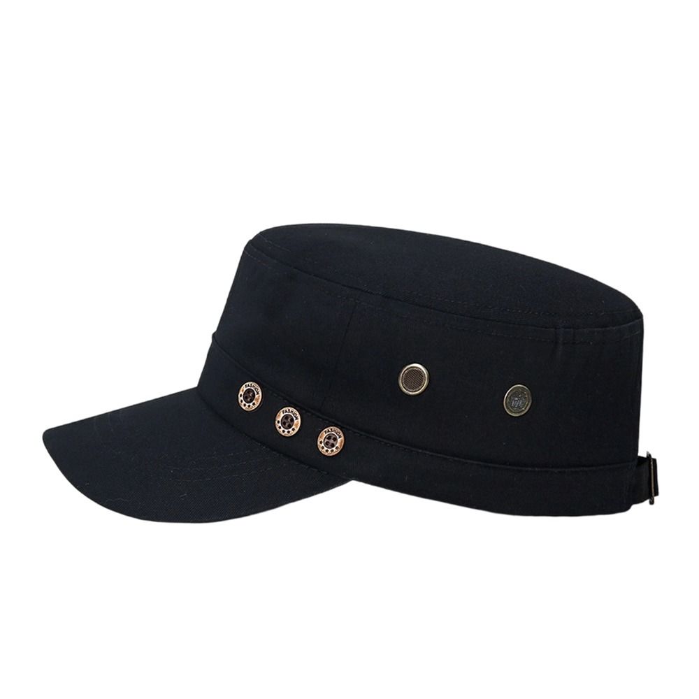 Fashion Anti-UV Fishing Hat Casual Cotton Sun Hat Outdoor Sunscreen Retro Flat Top Hat Spring Summer