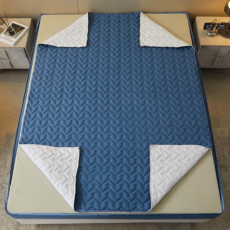 Blue Waterproof Mattress Cover Zipper Bed Covers Thicken Fitted Sheet All Inclusive Bedsheet Yatak örtüsü(Pillowcase Need Order)