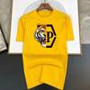 100% Cotton Luxury Brand Tiger Printing T-shirt Black Summer Short Sleeve Tee Men's/Women's Fashion Top Tshirt Streetwear 2024