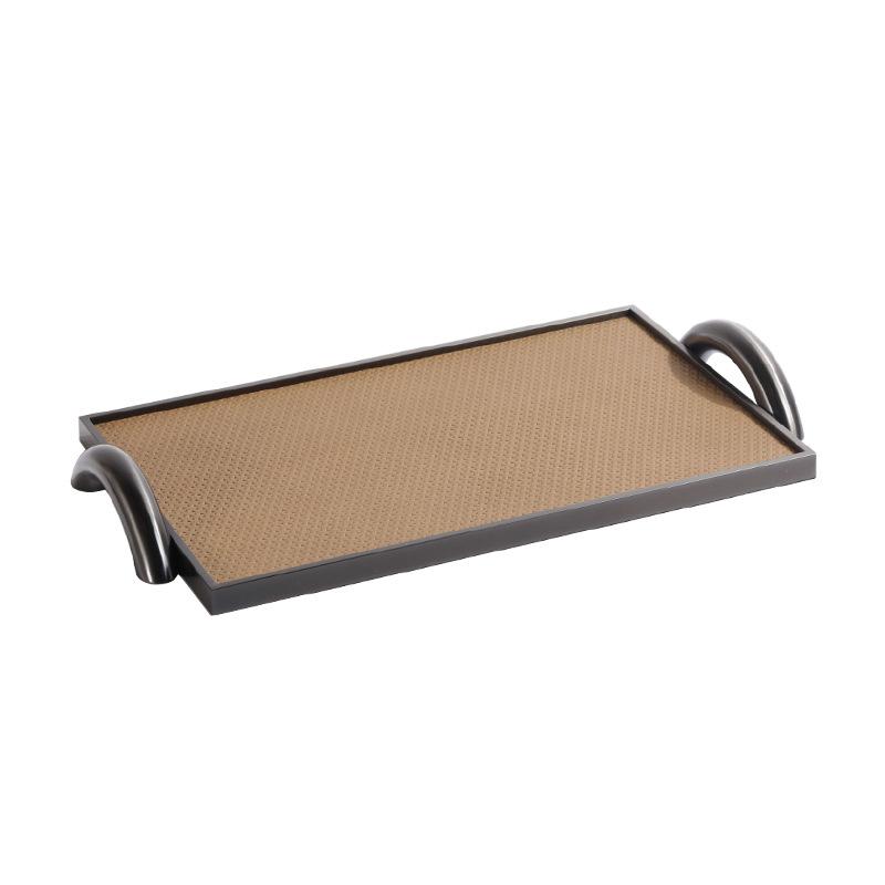 Stainless Steel Tray Modern Leather Storage Tray Creative Minimalist Aromatherapy Trays Living Room Decoration Accessories