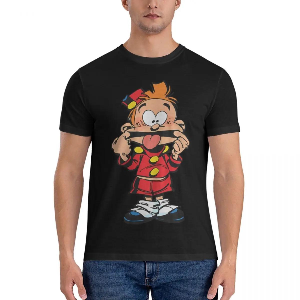 

Petit Spirou Men T Shirts Gaston Lagaffe Leisure Tees Short Sleeve Crew Neck T-Shirt 100% Cotton Summer Clothes - Men s Summe... S разноцветный