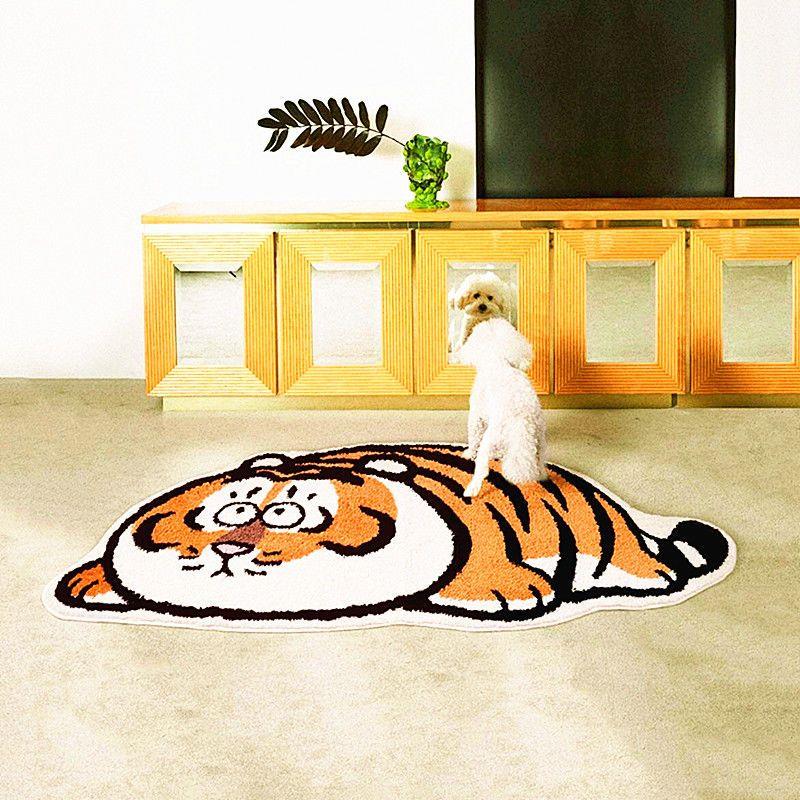 Imitace kašmíru tlustý tygr podložka na podlahu kreslená speciálně tvarovaná podložka na podlahu savá koupelnová podložka rohožka ke vstupním dveřím