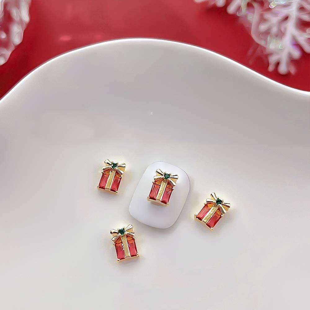 Snowflake Nail Rhinestones 3D Nail Jewelry Christmas Nail Drills Christmas Nail Decorations