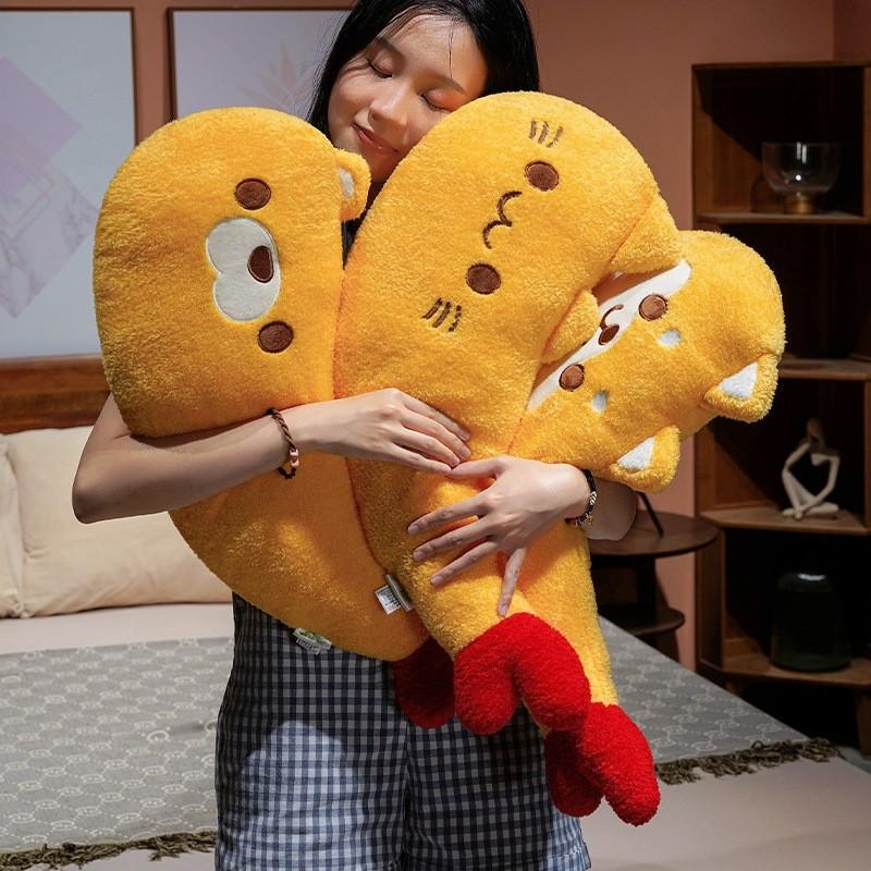Plush Animal Pillow With Shrimp Design For Kids And Teens Gift Comfort Decor