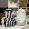 Nylon Bow Printed Lightweight Travel Bag Large Capacity Aesthetic Daypack Bow Rucksack Multi-pocket for Teens Girls Students