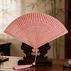 Portable Hand Fan Handmade Classical Folding Fan Elegant Retro Bamboo Fan  for Women