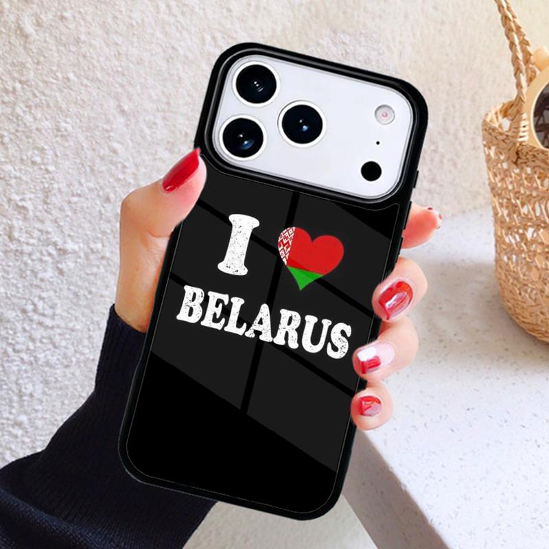 

Чехол для телефона с флагом Беларуси для iPhone 17 Air 16 15 14 13 12 11 Pro Max Plus iPhone 15